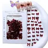 Accesorios para Uñas con Lazo Rojo Ankora Año Nuevo Lazo de Resina Rojo Vino Mini Accesorios Desgastables para Uñas