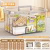 Caja de almacenamiento transparente portátil para juguetes del hogar, caja de plástico para refrigerios, herramientas para el auto, artículos diversos