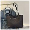 Bolsa Tote de Ombro Casual Portátil de Grande Capacidade Estampada com Bolinhas, Nova Moda 2024, Tendência, para Mulheres