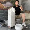 Escultura de piedra absorbente de agua tipo bestia de mármol blanco, Pixiu de estilo antiguo, para paisajismo de patio, fuente de agua y adorno para atraer la riqueza