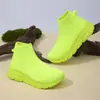 Zapatos Deportivos Casuales de Verano para Hombre, Transpirables, de Malla Fly-Knit, para Correr, Slip-On, Ligeros, Tipo Calcetín Negro