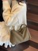 Bolsa de Mão Fosca Estilo Coreano Retrô Bolsa de Axila Feminina de Inverno Nova Bolsa Tote de Ombro Versátil Bolsa Feminina de Camurça