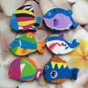 E-commerce transfronterizo suministros escolares creativos para niños color pez oceánico borrador multicolor borrador de dibujo de oficina