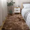 Tapete tie-dye transfronteiriço de seda e lã dropshipping atacado sala de estar quarto influenciador tapete de cabeceira capacho resistente à sujeira fácil de cuidar almofada para os pés