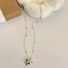 Collar Mariposa de Circonita de Colores Femenino Coreano ins Estilo Fresco Fresco Fresco Diseño de Moda Tendencia Sentido Cadena para Clavícula de Verano Sentido Nicho