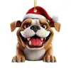 Adorno Colgante de Perro por Defecto Decoración Navideña Decoración Colgante para Coche Nuevo Artículo de Acrílico Artículo Navideño