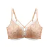Sutiã de renda push-up com fecho frontal original, fino, sem aro, sutiã de algodão feminino sexy respirável anti-queda