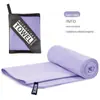 Toalha Esportiva de Veludo Dupla Face Transfronteiriça, Toalha Absorvente de Secagem Rápida de Fibra Ultrafina, Toalha de Banho Portátil para Yoga Fitness Venda por Atacado
