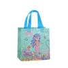 Bolsa de regalo de fiesta de cumpleaños de sirena, bolsa de embalaje de regalo impresa, bolso de mano no tejido, bolsa para llevar