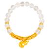 Loja de ouro Puzuo com ouro de areia novo estilo chinês cristal branco cabaça pulseira enrolada feminina por favor ar frio joia de alta qualidade