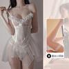 Lingerie Sexy, Camisola de Renda, Sedutora e Provocante, Uniforme Transparente, Renda, Roupa Apaixonada e Quente, Sem Costas