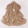 Transmisión en Vivo de Nuevo Pañuelo Largo de Gasa con Lentejuelas Doble Corazón y Perlas Transfronterizas Bufanda Étnica Pañuelo Malayo