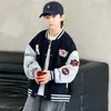 Chaqueta de béisbol para niños, modelo de primavera y otoño, nuevo estilo de otoño 2026, para niños mayores, chaqueta de otoño streetwear elegante y genial