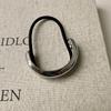 Anillo elástico para el cabello cóncavo-convexo de metal con personalidad y diseño de nicho, cuerda para el cabello geométrica de viento frío que combina con todo, cuerda para la cabeza con temperamento retro