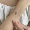 Pulsera Flor de Cinco Pétalos Amor Diamante Rosa Dulce Mori Estilo Coreano Moda Diseño Mate Zircón Corazón Pulsera de Flores