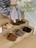 Zapatos de mujer de cuero con hebilla y suela gruesa, colección de otoño 2026, planos elegantes y versátiles de punta redonda en arena, moca, marrón y gris