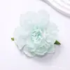Flor Artificial con Bordes Quemados, Flor Falsa de Peonía Materiales DIY Hechos a Mano, Flor para Cabeza, Ramillete, Accesorio para el Cabello, Flor para Pasador, Decoración para el Hogar y Bodas