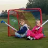 Red de Hockey Personalizada de Fábrica Tubería de Acero de Alta Calidad Red de Hockey Red de Bateo de Béisbol Malla de Poliéster Sin Nudos Resistente al Desgarro