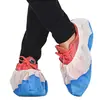 Cobre-sapatos Descartável PPPE Respirável Impermeável à Prova de Poeira Não Tecido Semi-Revestido Azul e Branco Espessado Resistente ao Desgaste Antiderrapante para Uso Externo