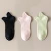 Calcetines 95% algodón para niñas calcetines deportivos en forma de U boca oreja elevación malla protectora transpirable desodorante color caramelo sin costuras tubo corto finos