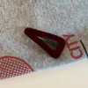 Estilo Blogger Coreano Pasador de Terciopelo Colorido Pinza de Pelo Clip Bb Moda Otoño e Invierno Retro Versátil Pinza Lateral Pinza para Flequillo Accesorio para el Cabello