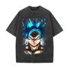 Camiseta com Estampa Digital Masculina e Feminina Verão Casual Versátil Tendência Marca Americana Solta Top Masculino e Feminino Estilo Retrô Antigo Anime