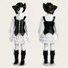 Vestido Pirata Infantil Halloween Brincalhão Festa Cosplay Piratinha Pequena Fábrica de Origem