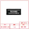 Pegatinas de Tela Bordadas Cuadradas con Letras Inglesas en Blanco y Negro Transfronterizas Accesorios de Decoración para Cajas de Ropa Fabricantes Listos para la Entrega