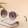 Nuevas Gafas de Sol Redondas de Moda Europeas y Americanas para Mujer, Gafas de Sol de Estilo Punk para Exteriores de Alta Gama con Protección Solar para Mujer, Venta al por Mayor Transfronteriza
