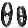 Accesorios para motocicleta todoterreno 1.40x 14 pulgadas rin de rueda delantera núcleo de tambor buje 1.85x 12 pulgadas rin trasero de acero buje de rueda