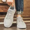 Zapatos de Hombre de Moda, Nuevas Zapatillas de Cuero Casuales de Moda de Verano, Zapatos Deportivos Versátiles para Estudiantes, Zapatos de Moda Coreanos con Cremallera Lateral, Venta al por Mayor