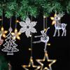Decoraciones navideñas decoración de árbol de Navidad copo de nieve transparente de plástico acrílico colgante de alce accesorios para fotos ins