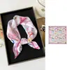 Bufanda Nueva de Satén y Seda para Primavera y Verano, Bufanda de Cuello Estampada Versátil y de Moda para Mujer, Bufanda Delgada con Tacto de Alta Gama, Bufanda Cuadrada Pequeña de 70 cm