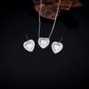 Collar en forma de corazón para Mujer Nueva Moda Colgante de circón con incrustaciones de diamantes diseño de nicho Minimalista sensación fría borla cadena clavicular joyería