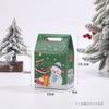 Embalagem de cozimento de Natal saco de papel portátil floco de neve caixa de embalagem crocante doces biscoitos nougat mão pequena caixa
