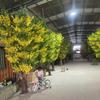 Simulación árbol de ginkgo de dos colores terminado boda hogar exterior árbol artificial paisajismo de jardín árbol de los deseos planta verde real fabricantes