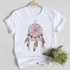 Camiseta de Manga Corta con Estampado de Flores Nuevo 2025 para Mujer, Top Casual de Manga Corta