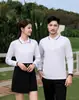 Camiseta de Manga Larga con Logo de Transferencia de Calor en Solapa Unisex Transpirable Camisa Publicitaria para Grupo Ropa de Trabajo Camisa POLO