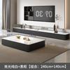 Mueble de TV de Piso Sala de Estar Hogar 2025 Nuevo Apartamento Pequeño Lujo Ligero Mesa de Centro Combinación Mueble de TV