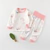 Roupas íntimas de outono e inverno para bebês Roupas divididas Roupas de proteção de barriga de cintura alta para bebês Roupas e calças de outono para crianças Terno de algodão puro Aa