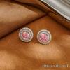 Aini Beini Aretes de Azúcar Zircón de Alta Calidad Diamante Flash Aguja de Plata S925 Moda de Lujo Ligero Aretes Simples Delicados Modernos