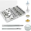 123 Piezas hebilla blanca grande 10mm15mm tornillos de acero inoxidable fijaciones con herramientas accesorios en caja suministro transfronterizo