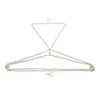 Collar Nuevo de Perlas de Imitación de Doble Capa WMS, Cadena Corporal Popular, Accesorio de Moda