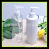 Botella de loción de hombro plano de 280 ml con dispensador de presión PET botella de agua desmaquillante botella de gel de ducha pico de pato botella con bomba para champú