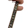 Fita Jacquard Miao de 1cm Geometria Estilo Étnico Fita Chapéu Laqueado Acessórios para Vestuário Faixa Larga Decorativa Cinto de Tecido