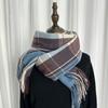 Bufanda Vintage Estilo Coreano Otoño e Invierno de Cachemira Sintética para Mujer, Calentador de Cuello a Cuadros de Moda, Chal Resistente al Frío y Cálido, Venta al por Mayor