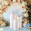 Funda de Tela Elástica Cilíndrica de Seda de Leche Decoración Navideña Fiesta de Cumpleaños Boda Cilíndrica 3 Piezas Accesorios Adornos Interior