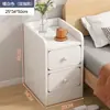 Pequena Mesa de Cabeceira, Rack de Armazenamento Moderno Simples, Armário Lateral para Casa de Aluguel, Armário Estreito para Espaços Pequenos