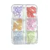 Conjunto de Decoração para Unhas Artísticas Coração Fosco que Muda de Cor com 6 Peças Novo Transfronteiriço Pedras Strass em Formato de Coração de Resina Acessórios para Unhas DIY