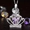 Collar con Colgante de Joyería Transfronteriza para Mujer con Corazón Incrustado de Diamantes Cadena de Clavícula Princess Dream Colgante de Joyería para Cumpleaños y Día de San Valentín Chino